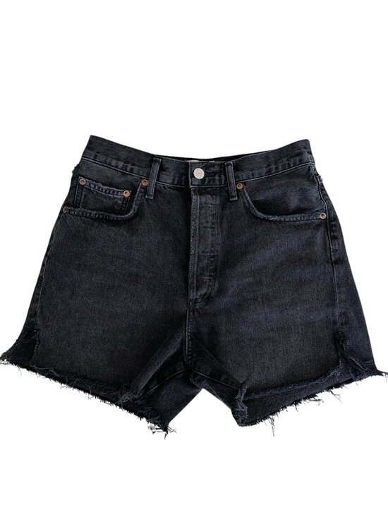 Agolde Pants - AGOLDE Dee Ultra High Rise Cutoff Shorts in Black - Size 27